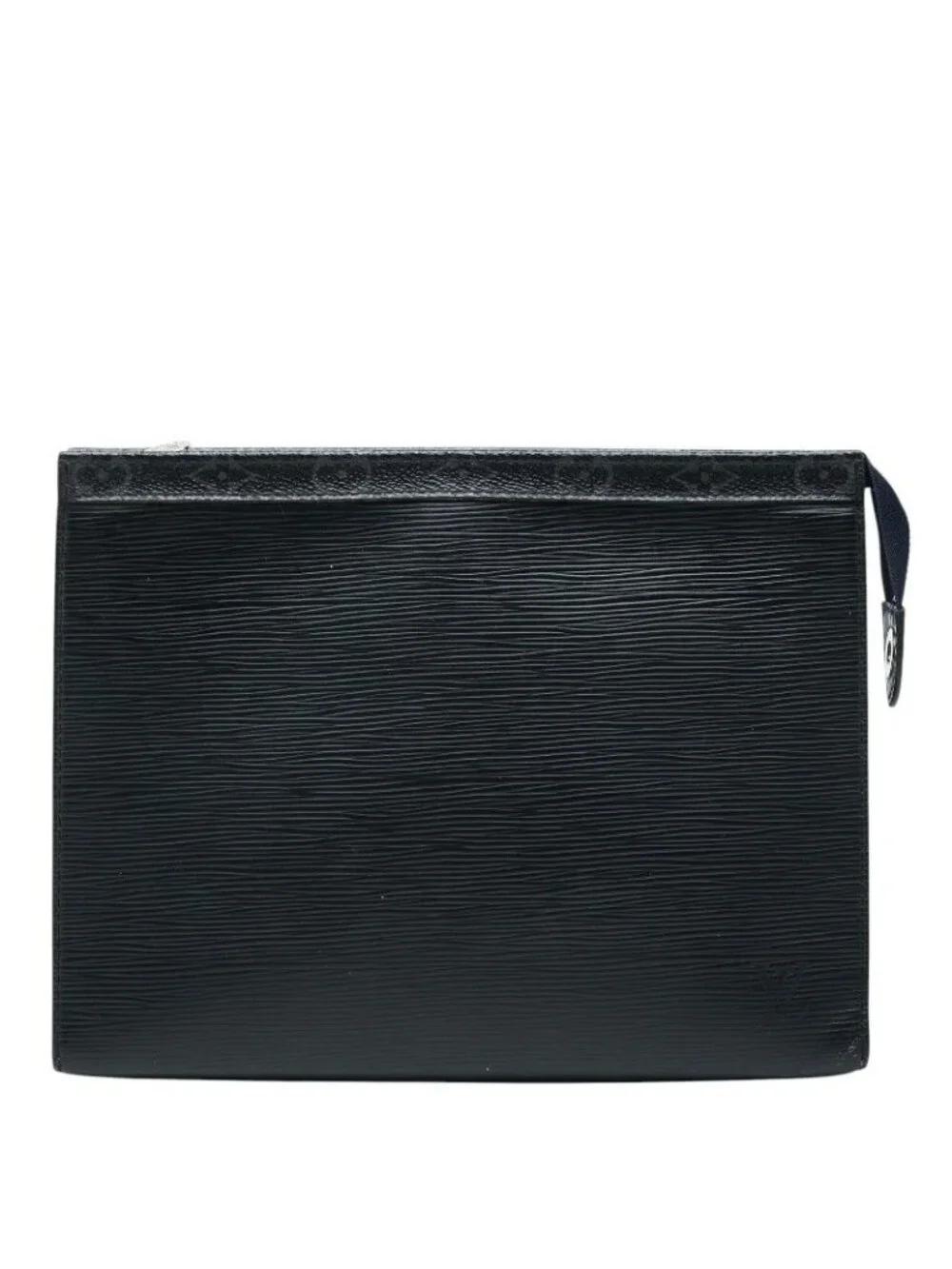 Louis Vuitton Monogram Eclipse Epi Pochette Voyage MM Clutch Noir Black Blue